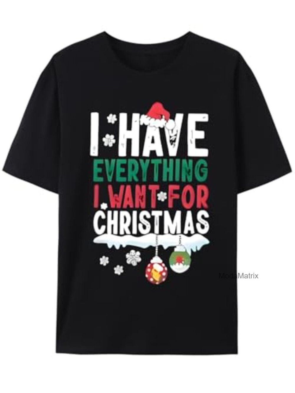Funny Christmas Matching Couple T-Shirt Holiday Graphic Tee Cotton Blend